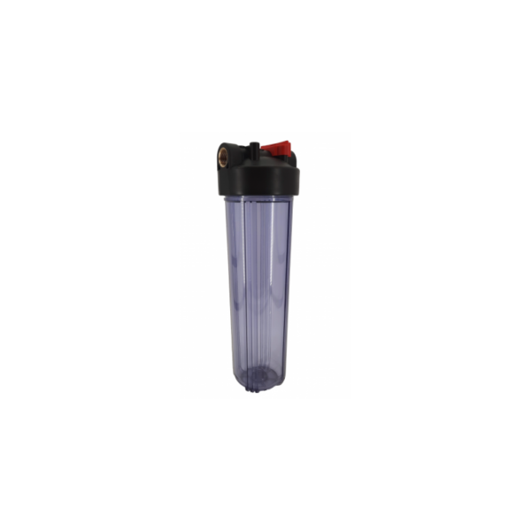 Waterfilterbehuizing Big Blue 20 inch in-out 1 inch transparant